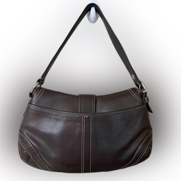 Coach Dark Brown Leather Shoulder Bag: F10910 - Picture 2 of 13